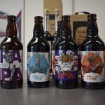 Beer labels printed on Digital One. Application: digital CYMK printing, varnish UV LED, die cut, semi-gloss white paper.