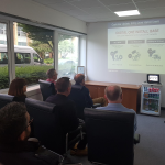 Joe Ray, Business Development Manager, sharing results Digital One’s install base reports with the entry-level hybrid press.